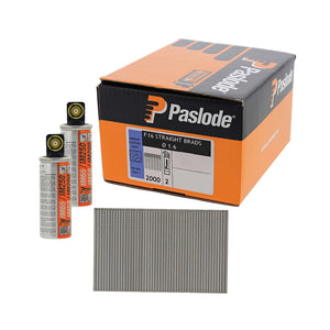 PASLODE 921589 F16 X 38MM IM65 F16 ELECTRO-GALV STRAIGHT BRAD NAILS X2000 PCS - MonkeyTools
