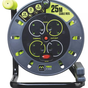 PRO XT OMU2513 13A 4-GANG 25M CABLE REEL 240V - MonkeyTools