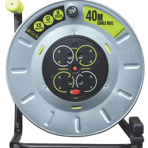 PRO XT OTLU40134SL-XD 13A 4-GANG 40M CABLE REEL 240V - MonkeyTools