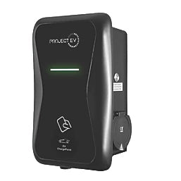 PROJECT EV PRO-EARTH RFID 1 PORT 7.3KW MODE 3 TYPE 2 SOCKET ELECTRIC VEHICLE CHARGER BLACK & WHITE - MonkeyTools