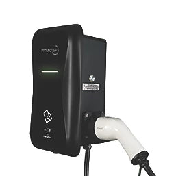 PROJECT EV TETHERED PRO EARTH 1 PORT 7.3KW MODE 3 TYPE 2 SOCKET ELECTRIC VEHICLE CHARGER BLACK - MonkeyTools
