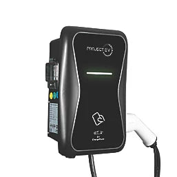 PROJECT EV TETHERED PRO EARTH 1 PORT 7.3KW MODE 3 TYPE 2 SOCKET ELECTRIC VEHICLE CHARGER BLACK - MonkeyTools