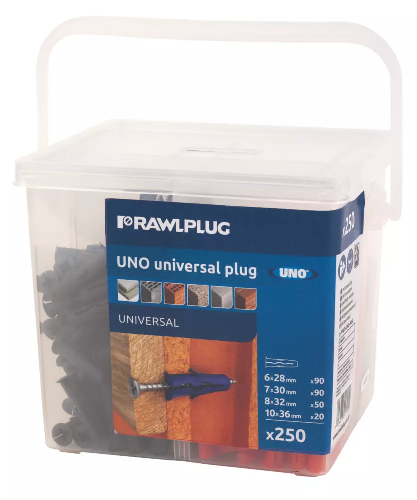 RAWLPLUG UNO MIXED WALL PLUGS 250 PCS - MonkeyTools