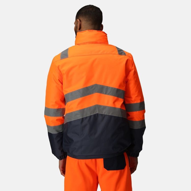 REGATTA HI-VIS THERMAL JACKET ORANGE / NAVY MEDIUM 46" CHEST - MonkeyTools