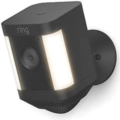 RING CAM PLUS BATTERY-POWERED BLACK WIRELESS 1080P OUTDOOR SMART CAMERA WITH SPOTLIGHT WITH PIR SENSOR