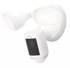 RING CAM PRO 8SF1E1-WEU0 WHITE WIRED 1080P OUTDOOR SMART CAMERA WITH FLOODLIGHT WITH PIR SENSOR - MonkeyTools