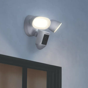 RING CAM PRO 8SF1E1-WEU0 WHITE WIRED 1080P OUTDOOR SMART CAMERA WITH FLOODLIGHT WITH PIR SENSOR - MonkeyTools