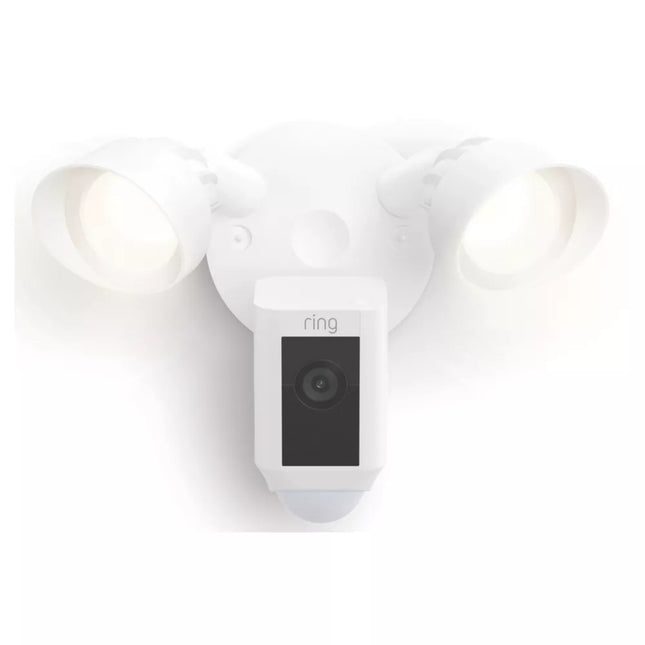 RING CAM WIRED PLUS 8SF1P1-WEU0 WHITE WIRED 1080P OUTDOOR SMART CAMERA WITH FLOODLIGHT WITH PIR SENSOR - MonkeyTools