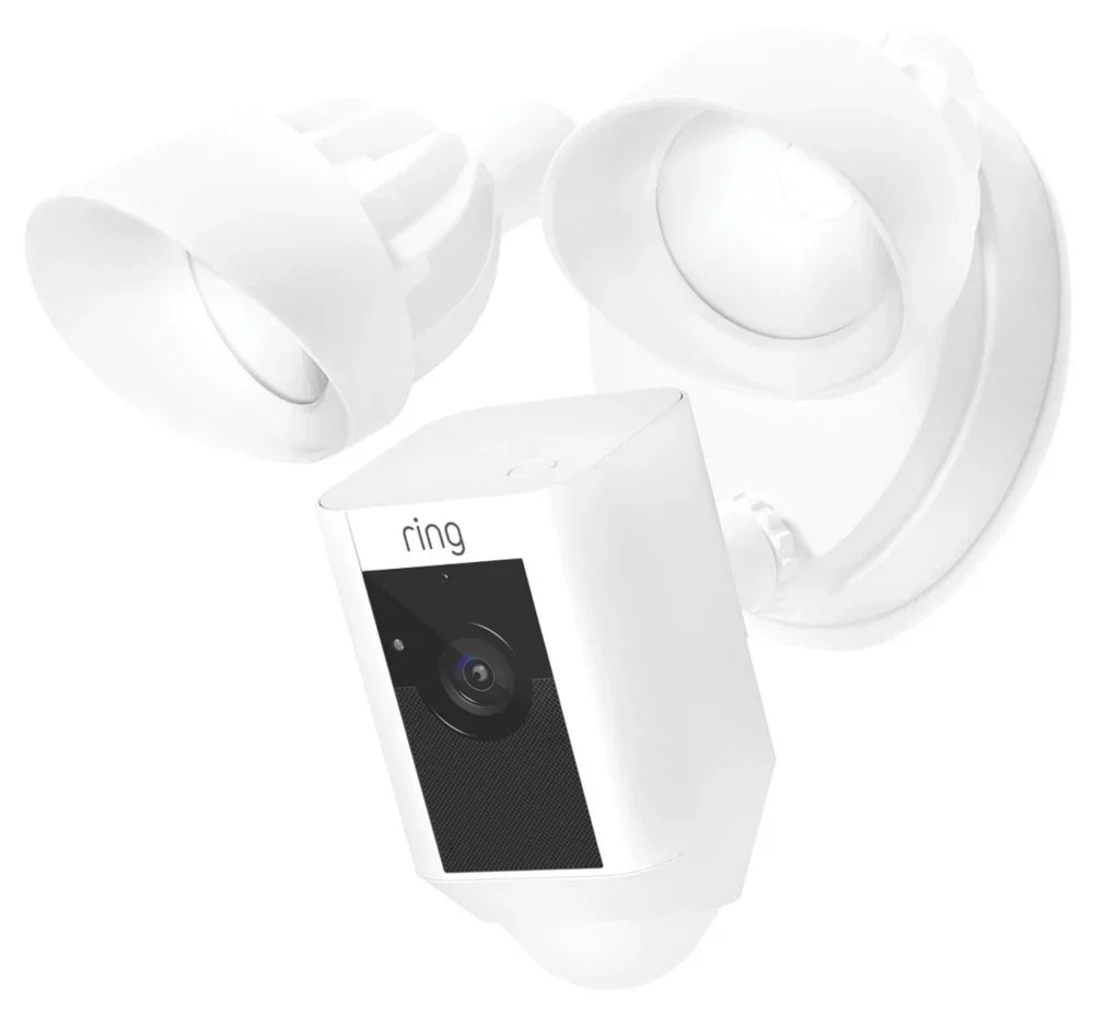 RING CAM WIRED PLUS 8SF1P1-WEU0 WHITE WIRED 1080P OUTDOOR SMART CAMERA WITH FLOODLIGHT WITH PIR SENSOR - MonkeyTools