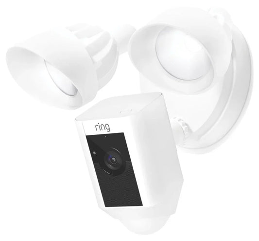 RING CAM WIRED PLUS 8SF1P1-WEU0 WHITE WIRED 1080P OUTDOOR SMART CAMERA WITH FLOODLIGHT WITH PIR SENSOR - MonkeyTools