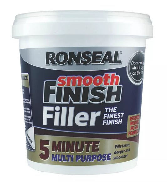 RONSEAL 5 MINUTE MULTIPURPOSE READY-MIXED FILLER WHITE 600ML - MonkeyTools