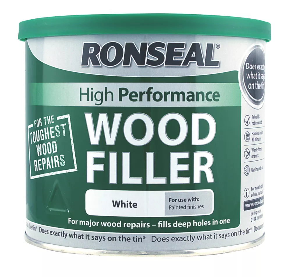 RONSEAL HIGH PERFORMANCE WOOD FILLER WHITE 550G - MonkeyTools