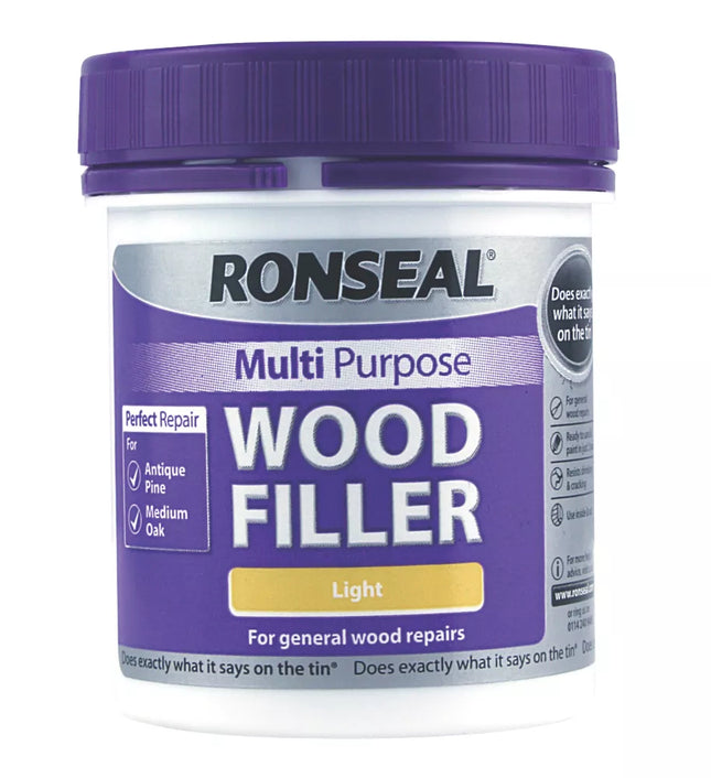 RONSEAL MULTIPURPOSE WOOD FILLER LIGHT 250G - MonkeyTools