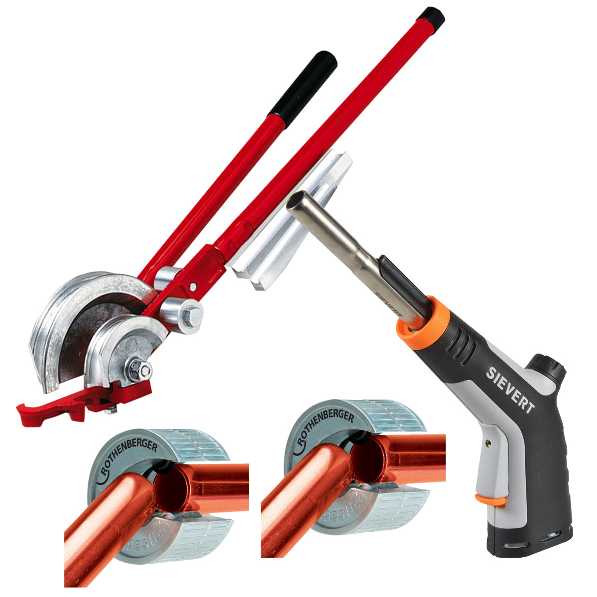 Sievert Powerjet Gas Blow Torch SI253501 With Tube Cutter & Multi Pipe Bender Set - MonkeyTools