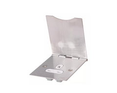 SCHNEIDER ELECTRIC 13A 1-GANG UNSWITCHED FLOOR SOCKET STAINLESS STEEL WITH WHITE INSERTS