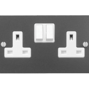SCHNEIDER ELECTRIC 13A 2-GANG 2-POLE SWITCHED FLOOR BOX BLUE WITH WHITE INSERTS - MonkeyTools