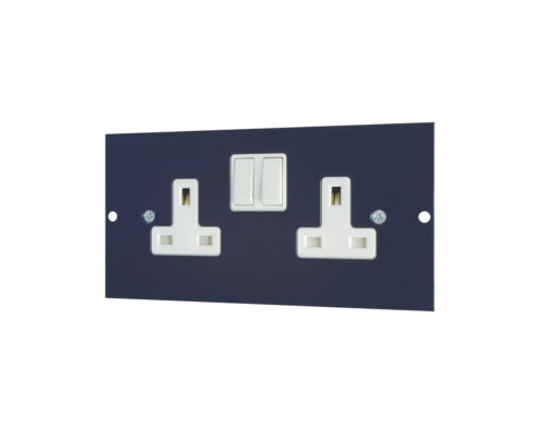 SCHNEIDER ELECTRIC 13A 2-GANG 2-POLE SWITCHED FLOOR BOX BLUE WITH WHITE INSERTS - MonkeyTools