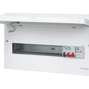 SCHNEIDER ELECTRIC EASY9 COMPACT 18-MODULE 13-WAY PART-POPULATED HIGH INTEGRITY MAIN SWITCH CONSUMER UNIT WITH SPD - MonkeyTools