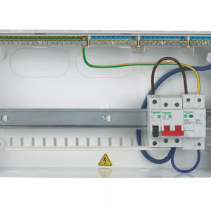 SCHNEIDER ELECTRIC EASY9 COMPACT 18-MODULE 13-WAY PART-POPULATED HIGH INTEGRITY MAIN SWITCH CONSUMER UNIT WITH SPD - MonkeyTools
