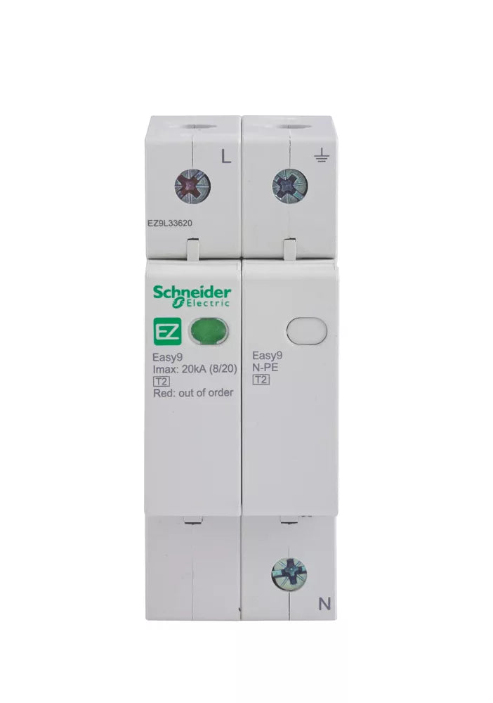 SCHNEIDER ELECTRIC EASY9+ SP & N TYPE 2 SURGE PROTECTION DEVICE 20KA - MonkeyTools