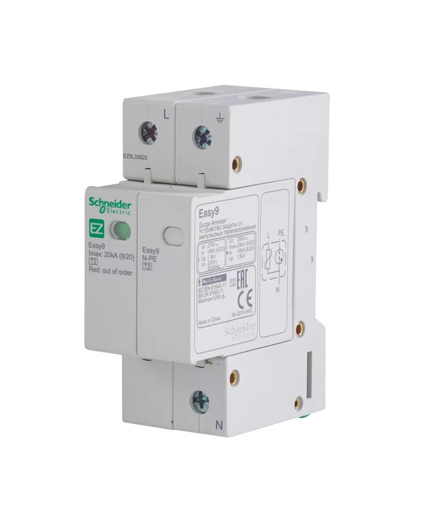 SCHNEIDER ELECTRIC EASY9+ SP & N TYPE 2 SURGE PROTECTION DEVICE 20KA - MonkeyTools