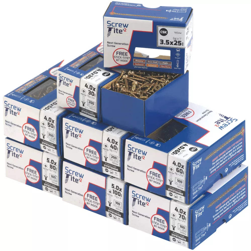 SCREW-TITE 2 PZ DOUBLE-COUNTERSUNK TRADE PACK 1200 PCS - MonkeyTools