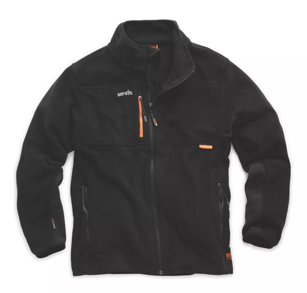 SCRUFFS ABRATECT WORKER FLEECE BLACK MEDIUM 22" CHEST - MonkeyTools
