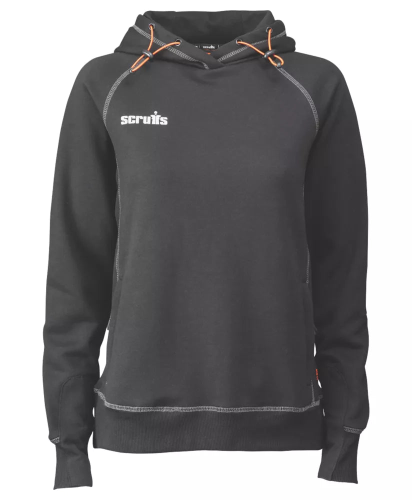 SCRUFFS TRADE WOMENS WORK HOODIE BLACK SIZE 16 - MonkeyTools