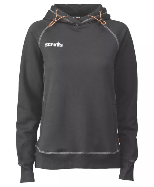 SCRUFFS TRADE WOMENS WORK HOODIE BLACK SIZE 16 - MonkeyTools