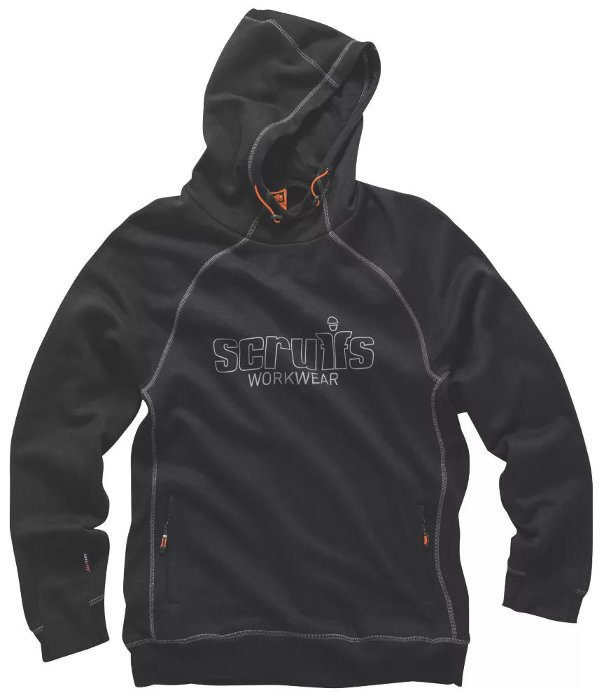 SCRUFFS TRADE WORK HOODIE BLACK LARGE 44" CHEST - MonkeyTools