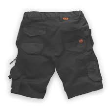 SCRUFFS WORKER PLUS MULTI-POCKET HOLSTER WORK SHORTS BLACK 34" W - MonkeyTools