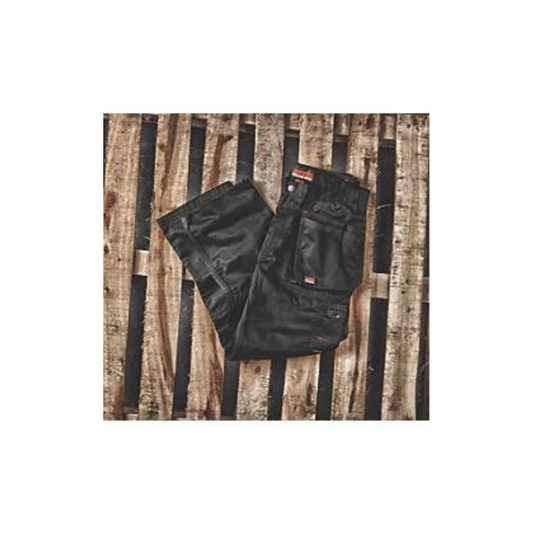 SCRUFFS WORKER PLUS WORK TROUSERS BLACK 34" W 31" L - MonkeyTools