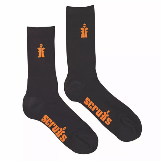 SCRUFFS WORKER SOCKS BLACK SIZE 10-13 3 PAIRS - MonkeyTools