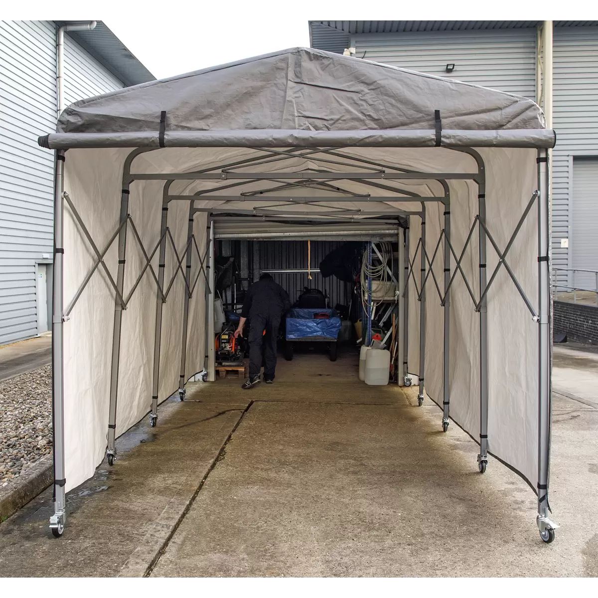 Sealey FGE01 Foldable Garage Extension 2.5 x 4.5 x 2.5m - MonkeyTools
