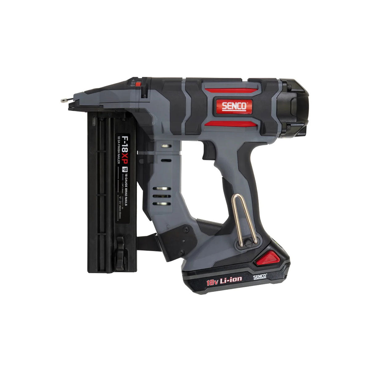 Senco 10M7001N F-18 Fusion 18 Gauge Brad Nailer 18V With 1 x 2.0Ah & 1 x 3.0Ah Batteries, Charger and Case - MonkeyTools