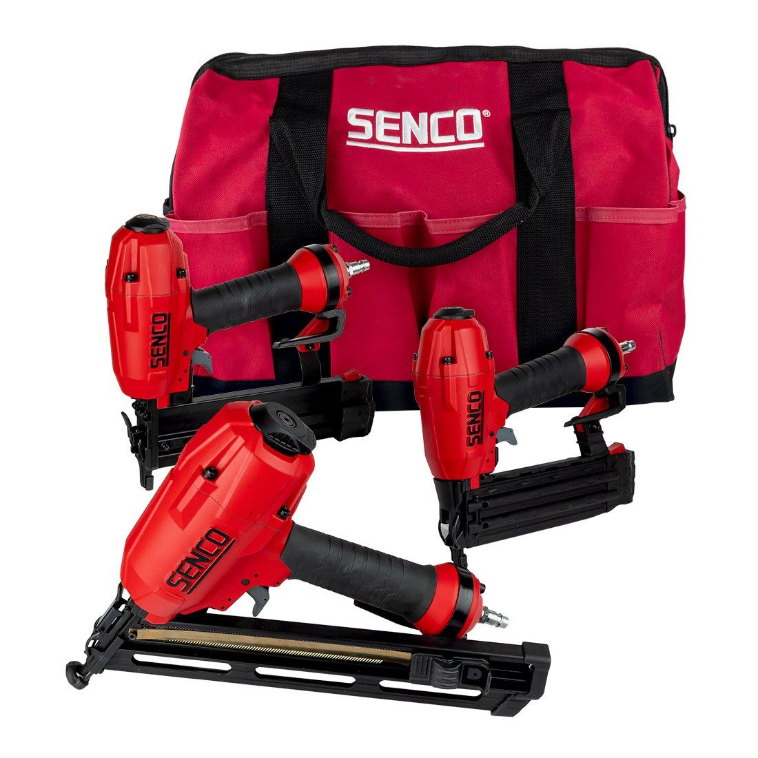 Senco 10S2001N Air Nailer Stapler 3 Piece Kit With Carry Bag - MonkeyTools