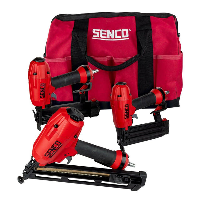 Senco 10S2001N Air Nailer Stapler 3 Piece Kit With Carry Bag - MonkeyTools
