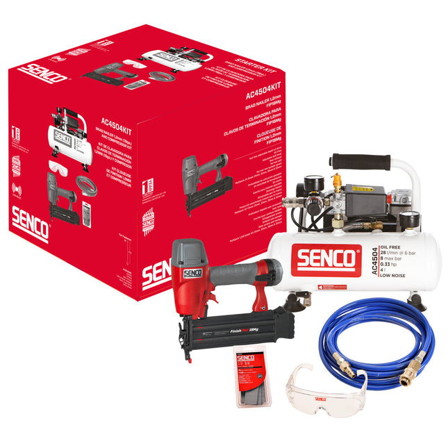 Senco AFN0024KITUK2 Finish Pro Brad Nailer & Low Noise Compressor 240V - MonkeyTools