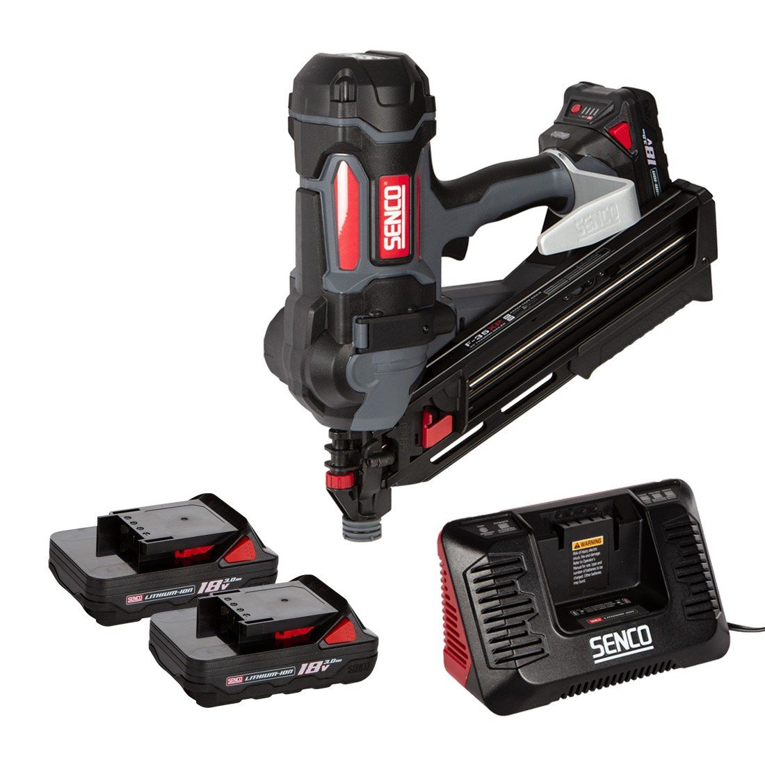 Senco F-35XP 18V First Fix Fusion Framing Nailer 90mm With 2 x 3.0Ah Battery Charger In Case - 10G7001N - MonkeyTools
