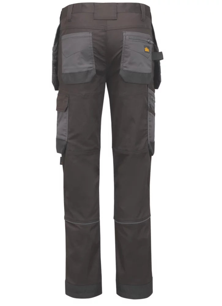 SITE BOLDEN STRETCH HOLSTER POCKET TROUSERS GREY / BLACK 32" W 32" L - MonkeyTools