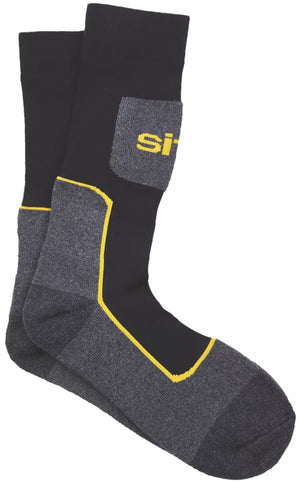 SITE COMFORT WORK SOCKS BLACK / GREY SIZE 7-11 - MonkeyTools