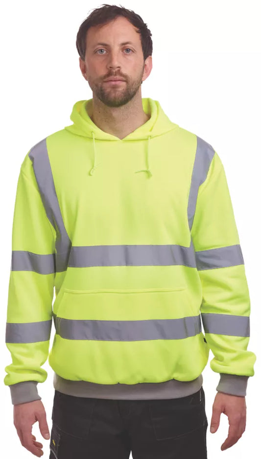SITE CROMER HI-VIS HOODIE YELLOW MEDIUM 45 1/2" CHEST - MonkeyTools