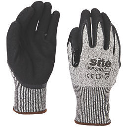 SITE GLOVES GREY / BLACK LARGE - MonkeyTools