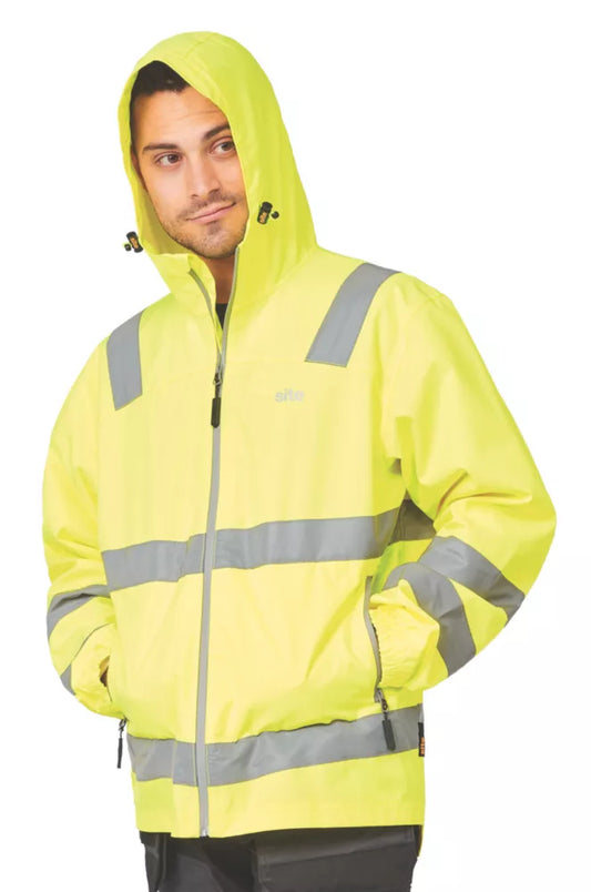 SITE HARVELL HI-VIS LIGHTWEIGHT JACKET YELLOW LARGE 50" CHEST - MonkeyTools