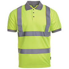 SITE HI-VIS POLO SHIRT YELLOW LARGE 44 1/2" CHEST - MonkeyTools