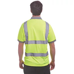 SITE HI-VIS POLO SHIRT YELLOW MEDIUM 42 1/2" CHEST - MonkeyTools