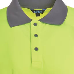 SITE HI-VIS POLO SHIRT YELLOW MEDIUM 42 1/2" CHEST - MonkeyTools
