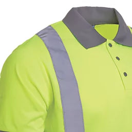 SITE HI-VIS POLO SHIRT YELLOW MEDIUM 42 1/2" CHEST - MonkeyTools