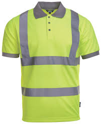 SITE HI-VIS POLO SHIRT YELLOW MEDIUM 42 1/2" CHEST - MonkeyTools