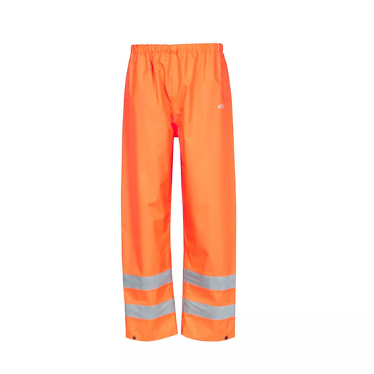 SITE HUSKE HI-VIS OVER TROUSERS ELASTICATED WAIST ORANGE LARGE 27" W 30" L - MonkeyTools